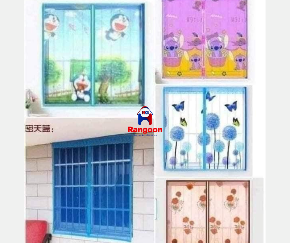 Mosquito Net Windows (ခြင်လုံလိုက်ကာ ပြတင်းပေါက်)