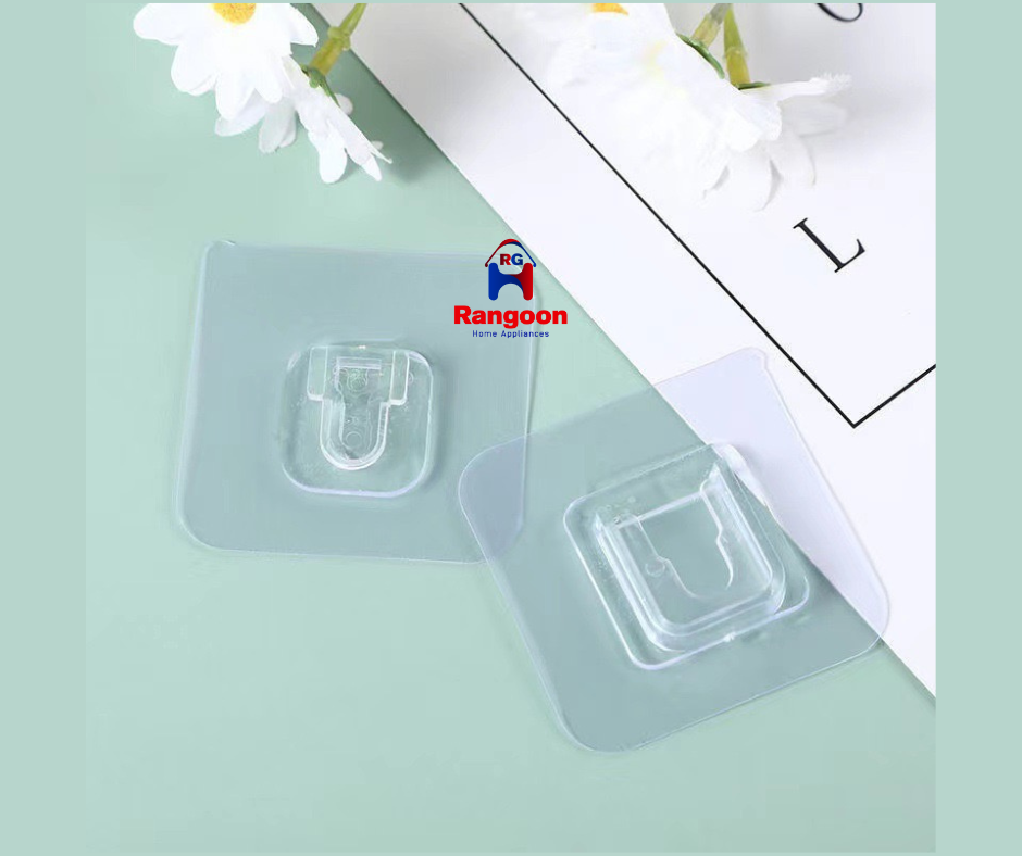 Double-Sided Adhesive Wall Hooks(5pcs) ဘက်စုံသုံးကပ်ခွာချိတ် ( 5 pairs)