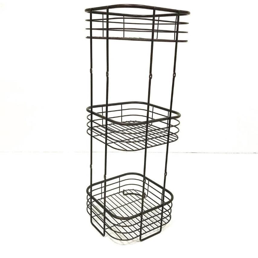 3 tier bathroom shelf (iron) ( 3 ဆင့်ရေချိုးခန်းသံစင် လေးထောင့် )