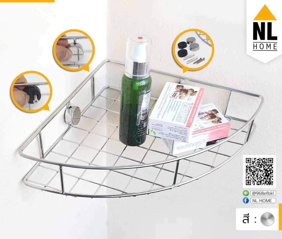 Steel Wall Mounted Shelf (နံရံကပ်တြိဂံစင်)